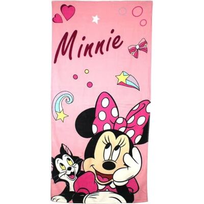 Disney Minnie-Handtuch, weicher und saugfähiger Stoff, Minnie-Maus-Design, perfekt für den Strand oder Pool, Rosa, Einheitsgröße Disney Minnie-Handtuch, weicher und saugfähiger Stoff, Minnie-Maus-Design, perfekt für den Strand oder Pool, Rosa, Einheitsgröße