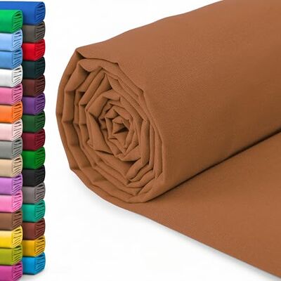 A-Express 100% Baumwollstoff 150 cm (60 Zoll) Breit – Uni Baumwoll stoff Meterware Ideal für Patchwork, Nähen, Vorhang, Futter, Bettwäsche, Schneiderei, Kissenbezüge Braun 0.5 Meter A-Express 100% Baumwollstoff 150 cm (60 Zoll) Breit – Uni Baumwoll stoff Meterware Ideal für Patchwork, Nähen, Vorhang, Futter, Bettwäsche, Schneiderei, Kissenbezüge Braun 0.5 Meter