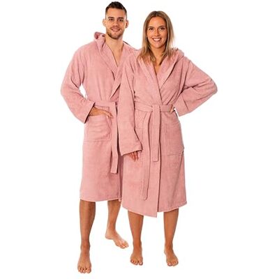 Lavea ® Mexico Bademantel Damen und Herren 100% Baumwolle, weicher Frottee Morgenmantel Damen mit Kapuze, saugstark, hautfreundlich und pflegeleicht – Ideal für Sauna Lavea ® Mexico Bademantel Damen und Herren 100% Baumwolle, weicher Frottee Morgenmantel Damen mit Kapuze, saugstark, hautfreundlich und pflegeleicht – Ideal für Sauna