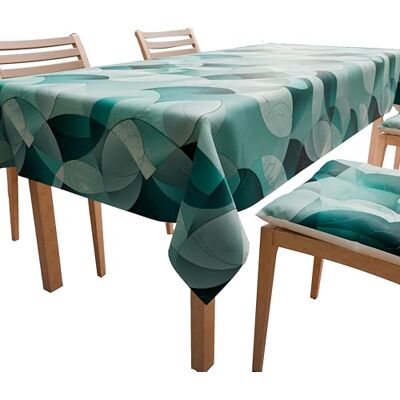 PETTI Artigiani Italiani Tischdecke, Tischdecke, Küchentischdecke, Baumwolle, Kreis-Design, Beige, 6 Sitzplätze (140 x 180 cm), 100% Made in Italy PETTI Artigiani Italiani Tischdecke, Tischdecke, Küchentischdecke, Baumwolle, Kreis-Design, Beige, 6 Sitzplätze (140 x 180 cm), 100% Made in Italy