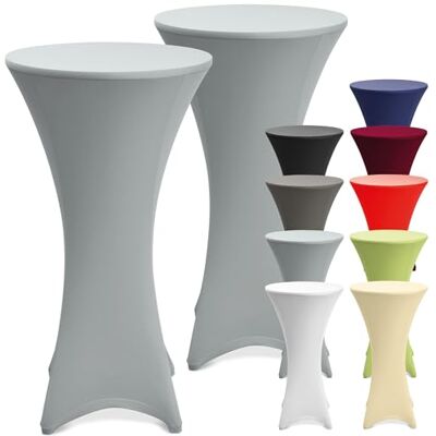 Beautissu 2er Set Stretch Stehtisch Hussen rutschfest mit Verstärkung 80cm Grau waschbar bügelfrei für Stehtische Tischhusse Tischdecke Stehtischhussen Fußbereich Stehtischhusse elastisch Stella Beautissu 2er Set Stretch Stehtisch Hussen rutschfest mit Verstärkung 80cm Grau waschbar bügelfrei für Stehtische Tischhusse Tischdecke Stehtischhussen Fußbereich Stehtischhusse elastisch Stella