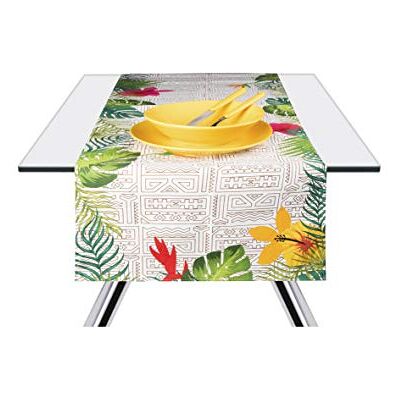 Excelsa Tiki Tischläufer, 100% Baumwolle, Mehrfarbig, 45 x 140 cm Excelsa Tiki Tischläufer, 100% Baumwolle, Mehrfarbig, 45 x 140 cm