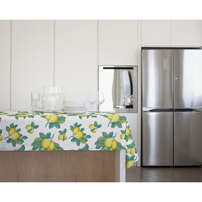 GEMITEX Traditionelle Tischdecke, Plüsch, gewachst, wasserdicht und schmutzabweisend, Dekor 4138 Zitronen von Sorrento, ideal für quadratische und runde Tische für 4 Personen, 140 x 140 cm, GEMITEX Traditionelle Tischdecke, Plüsch, gewachst, wasserdicht und schmutzabweisend, Dekor 4138 Zitronen von Sorrento, ideal für quadratische und runde Tische für 4 Personen, 140 x 140 cm,