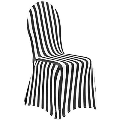 CV Linens 7063us Spandex Stuhlhusse, 86 cm x 46 cm, Schwarz und Weiß, 1 Stück CV Linens 7063us Spandex Stuhlhusse, 86 cm x 46 cm, Schwarz und Weiß, 1 Stück