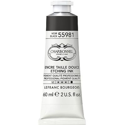 Lefranc Bourgeois Charbonnel Kupferdruckfarben, hochpigmentierte Tiefdruckfarbe, ausgezeichnete Lichtechtheit, Vegan, lebendige Farben, alterungsbeständig, 60ml Tube Schwarz 55981 Lefranc Bourgeois Charbonnel Kupferdruckfarben, hochpigmentierte Tiefdruckfarbe, ausgezeichnete Lichtechtheit, Vegan, lebendige Farben, alterungsbeständig, 60ml Tube Schwarz 55981