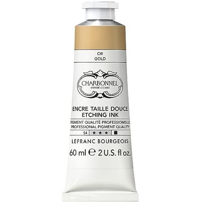 Lefranc Bourgeois Charbonnel Kupferdruckfarben, hochpigmentierte Tiefdruckfarbe, ausgezeichnete Lichtechtheit, Vegan, lebendige Farben, alterungsbeständig, 60ml Tube Gold Lefranc Bourgeois Charbonnel Kupferdruckfarben, hochpigmentierte Tiefdruckfarbe, ausgezeichnete Lichtechtheit, Vegan, lebendige Farben, alterungsbeständig, 60ml Tube Gold
