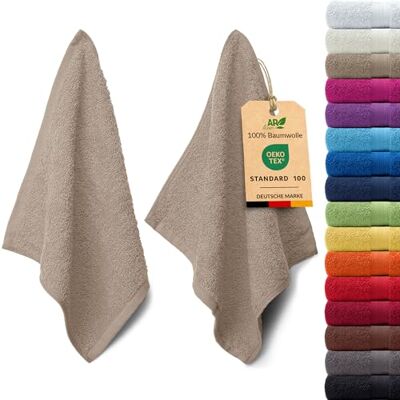 AR Line Arizona 2er Set Seiftuch 30x30 cm – 100% Baumwolle, 500 g/m², weich & saugstark, in Farbe: Sand AR Line Arizona 2er Set Seiftuch 30x30 cm – 100% Baumwolle, 500 g/m², weich & saugstark, in Farbe: Sand