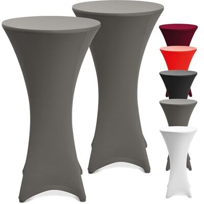 Beautissu 2er Set Stretch Stehtisch Hussen für Stehtische rutschfest 80cm Anthrazit Verstärkung Fußbereich Stehtischhussen Tischhusse Tischdecke Waschbar Bügelfrei Partytisch Husse Stella Beautissu 2er Set Stretch Stehtisch Hussen für Stehtische rutschfest 80cm Anthrazit Verstärkung Fußbereich Stehtischhussen Tischhusse Tischdecke Waschbar Bügelfrei Partytisch Husse Stella