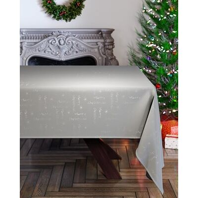 Emma Barclay Weihnachtstischdecke Merry Christmas, metallisch, gewebt, Jacquard, silberfarben, 50 x 70 cm (127 x 178 cm) Emma Barclay Weihnachtstischdecke Merry Christmas, metallisch, gewebt, Jacquard, silberfarben, 50 x 70 cm (127 x 178 cm)
