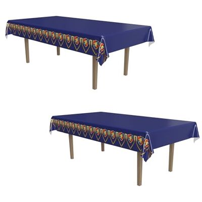 Beistle S57056AZ2 medieval tablecover, Multicolored Beistle S57056AZ2 medieval tablecover, Multicolored