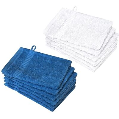 Dyckhoff Waschhandschuh Planet, 12er Set, 100% Baumwolle, blau/weiß 16x21cm, 450 g/m², Frottierserie, hochwertige Qualität, lebendige Farbe, perfekt für Zuhause Dyckhoff Waschhandschuh Planet, 12er Set, 100% Baumwolle, blau/weiß 16x21cm, 450 g/m², Frottierserie, hochwertige Qualität, lebendige Farbe, perfekt für Zuhause