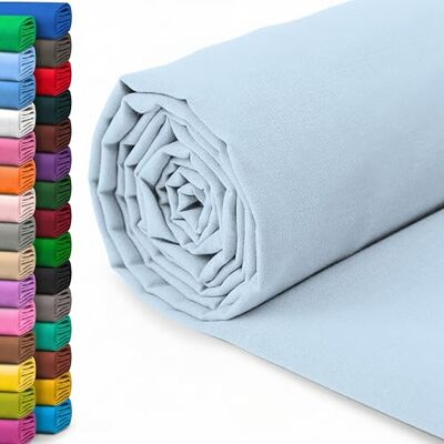 A-Express 100% Baumwollstoff 150 cm (60 Zoll) Breit – Uni Baumwoll stoff Meterware Ideal für Patchwork, Nähen, Vorhang, Futter, Bettwäsche, Schneiderei, Kissenbezüge Hellblau 0.5 Meter A-Express 100% Baumwollstoff 150 cm (60 Zoll) Breit – Uni Baumwoll stoff Meterware Ideal für Patchwork, Nähen, Vorhang, Futter, Bettwäsche, Schneiderei, Kissenbezüge Hellblau 0.5 Meter