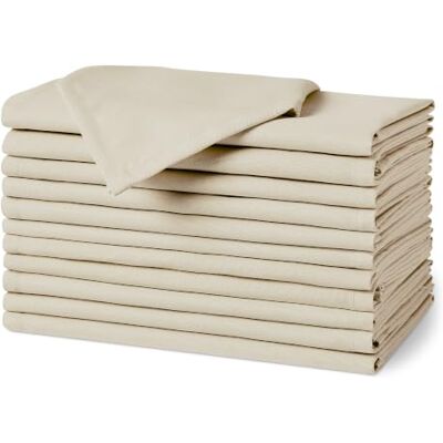Amazon Wiederverwendbare schmutzabweisende und knitterfreie Stoffservietten, 12er-Pack, 43 x 43 cm, Beige Amazon Wiederverwendbare schmutzabweisende und knitterfreie Stoffservietten, 12er-Pack, 43 x 43 cm, Beige
