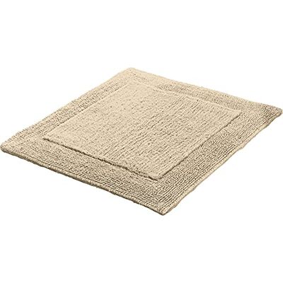 Erwin Müller WC-Vorlage, WC-Matte ohne Ausschnitt Uni Serie Stuttgart beige Größe 60x60 cm extra dick, Wende-Design, 100% Baumwolle Erwin Müller WC-Vorlage, WC-Matte ohne Ausschnitt Uni Serie Stuttgart beige Größe 60x60 cm extra dick, Wende-Design, 100% Baumwolle