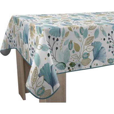 Le linge de Jules Fleckenabweisende Tischdecke Bloom – rechteckig 150 x 240 cm, blau, beige Le linge de Jules Fleckenabweisende Tischdecke Bloom – rechteckig 150 x 240 cm, blau, beige