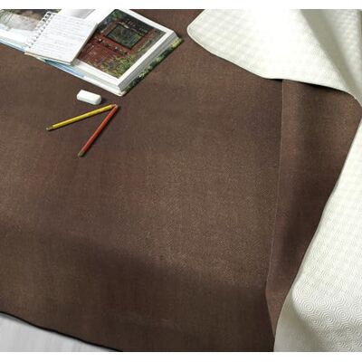 GEMITEX Tischschoner Linum, hergestellt in Italien, rutschfest, stoßfest, doppelseitig, braun/weiß, 140 x 180 cm, dekoriert und schützt Ihren Tisch vor Stößen, Kratzern und Flüssigkeiten GEMITEX Tischschoner Linum, hergestellt in Italien, rutschfest, stoßfest, doppelseitig, braun/weiß, 140 x 180 cm, dekoriert und schützt Ihren Tisch vor Stößen, Kratzern und Flüssigkeiten