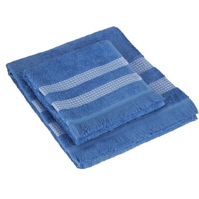 Gabel Handtuch mit Gästehandtuch Wolke hydrophile Baumwolle für maximale Saugfähigkeit Made in Italy Farbvariante Bluette Gabel Handtuch mit Gästehandtuch Wolke hydrophile Baumwolle für maximale Saugfähigkeit Made in Italy Farbvariante Bluette