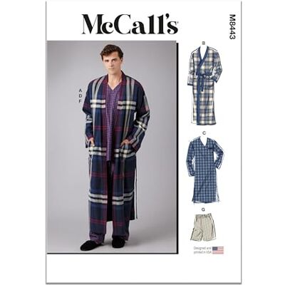 Mc Call MCCALLS M8443A Herren Nachtwäsche A (S-M-L-XL-XXL-XXXL) Mc Call MCCALLS M8443A Herren Nachtwäsche A (S-M-L-XL-XXL-XXXL)