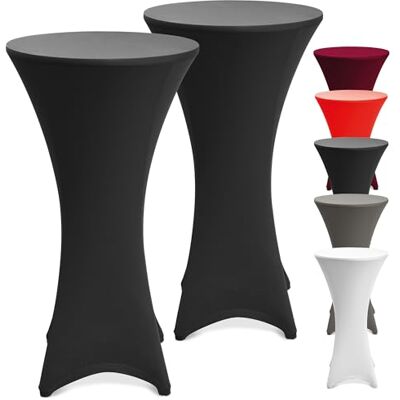 Beautissu 2er Set Stretch Stehtisch Hussen für Stehtische rutschfest 80cm Schwarz Verstärkung Fußbereich Stehtischhussen Tischhusse Tischdecke Waschbar Bügelfrei Partytisch Husse Stella Beautissu 2er Set Stretch Stehtisch Hussen für Stehtische rutschfest 80cm Schwarz Verstärkung Fußbereich Stehtischhussen Tischhusse Tischdecke Waschbar Bügelfrei Partytisch Husse Stella