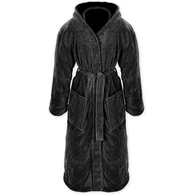 Gräfenstayn ® Damen & Herren Kuschelfleece Bademantel mit Kapuze Größe S-XXXL mit Öko-Tex Standard 100 Flanell Fleece Gräfenstayn ® Damen & Herren Kuschelfleece Bademantel mit Kapuze Größe S-XXXL mit Öko-Tex Standard 100 Flanell Fleece
