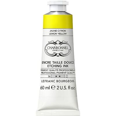 Lefranc Bourgeois Charbonnel Kupferdruckfarben, hochpigmentierte Tiefdruckfarbe, ausgezeichnete Lichtechtheit, Vegan, lebendige Farben, alterungsbeständig, 60ml Tube Zitronengelb Lefranc Bourgeois Charbonnel Kupferdruckfarben, hochpigmentierte Tiefdruckfarbe, ausgezeichnete Lichtechtheit, Vegan, lebendige Farben, alterungsbeständig, 60ml Tube Zitronengelb