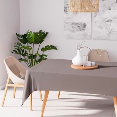 Soleil d'ocre , Alix Rechteckige fleckenabweisende Tischdecke, Polyester, Mokka, 140 x 200 cm Soleil d'ocre , Alix Rechteckige fleckenabweisende Tischdecke, Polyester, Mokka, 140 x 200 cm