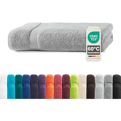 Müskaan ® Handtuch Silber, 100% Baumwolle, 100x150cm, 500g/m² – Öko-Tex, Frottee Badehandtuch Baumwolle, Duschtuch 100x150cm, Großes Handtuch Silber für Bad, 60°C waschbar, Frotteetücher Müskaan ® Handtuch Silber, 100% Baumwolle, 100x150cm, 500g/m² – Öko-Tex, Frottee Badehandtuch Baumwolle, Duschtuch 100x150cm, Großes Handtuch Silber für Bad, 60°C waschbar, Frotteetücher