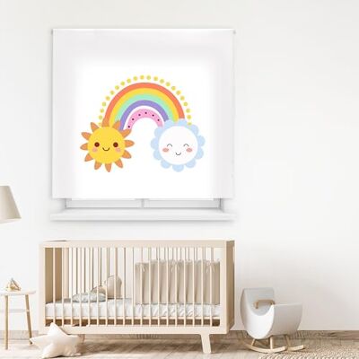 Blindecor Digital Rollo lichtdurchlässig Bedruckt Kinderfamilie Modell F-Regenbogen Baby 130 x 180 cm (Breite x Höhe) Stoffgröße 126 x 175 cm Fensterrollos Blindecor Digital Rollo lichtdurchlässig Bedruckt Kinderfamilie Modell F-Regenbogen Baby 130 x 180 cm (Breite x Höhe) Stoffgröße 126 x 175 cm Fensterrollos