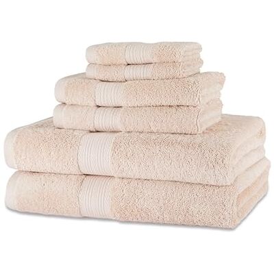 Amazon Handtücher Set 6-teilig, 100% Bio-Baumwolle Ausbleichbeständig Weich, 2 Badetücher + 2 Handtücher + 2 Waschlappen, Blush Rosa Amazon Handtücher Set 6-teilig, 100% Bio-Baumwolle Ausbleichbeständig Weich, 2 Badetücher + 2 Handtücher + 2 Waschlappen, Blush Rosa