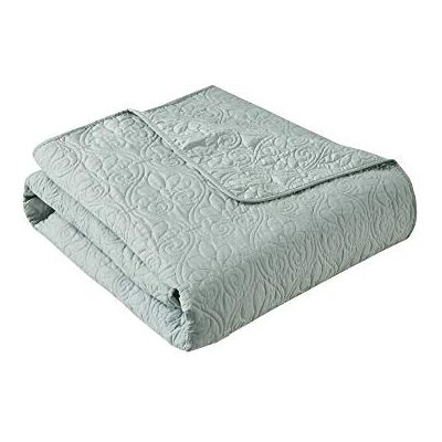 Madison Park Gesteppte Überwurfdecke, Damast-Nähte, mit Baumwolle gefüllt, ultraweich, gemütliche Bettwäsche für Wohnzimmer, Couch, Sofa, Bett, 152,4 x 177,8 cm, Paspelränder, Seafoam Madison Park Gesteppte Überwurfdecke, Damast-Nähte, mit Baumwolle gefüllt, ultraweich, gemütliche Bettwäsche für Wohnzimmer, Couch, Sofa, Bett, 152,4 x 177,8 cm, Paspelränder, Seafoam