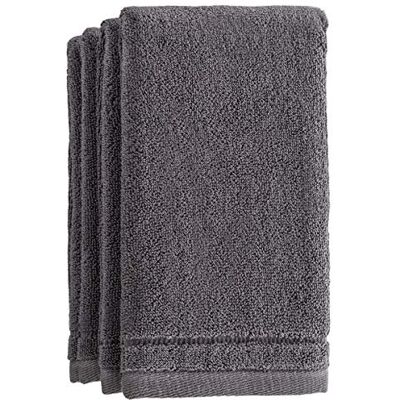 Creative Baumwoll-Fingerspitzen-Handtücher-Set – 4 Stück – 27,9 x 45,7 cm, dekorativ, klein, extra saugfähig und weich, Frottee-Handtuch für Badezimmer – Puderzimmer, Gäste- und Creative Baumwoll-Fingerspitzen-Handtücher-Set – 4 Stück – 27,9 x 45,7 cm, dekorativ, klein, extra saugfähig und weich, Frottee-Handtuch für Badezimmer – Puderzimmer, Gäste- und