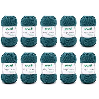 Gründl King Cotton Garn - Weich, Vielseitig, 50g/78m - Garn Gründl King Cotton Garn - Weich, Vielseitig, 50g/78m - Garn