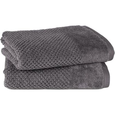 Pure Handtuch 50x100cm 2er-Pack aus 100% Baumwolle Anthrazit Waschbar bis 60°C, trocknergeeignet weich & saugstark Pure Handtuch 50x100cm 2er-Pack aus 100% Baumwolle Anthrazit Waschbar bis 60°C, trocknergeeignet weich & saugstark