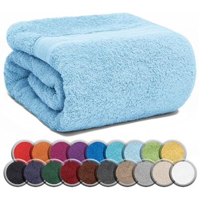 NatureMark SAUNATUCH/Badetuch – Premium Qualität 80x200cm – Sauna-Handtuch 100% Baumwolle – Farbe: Hell Blau NatureMark SAUNATUCH/Badetuch – Premium Qualität 80x200cm – Sauna-Handtuch 100% Baumwolle – Farbe: Hell Blau