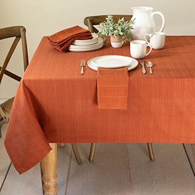 Benson Mills Schwergewicht Tischdecke 60 "x 104" Orange Benson Mills Schwergewicht Tischdecke 60 "x 104" Orange