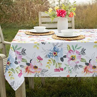 Benson Mills Auslaufsichere Tischdecke mit Blumenmuster, für drinnen und draußen, Tischdecke für rechteckige Tische, Picknick-/Terrassentischdecken (Harper, 152,4 x 213,4 cm, rechteckig) Benson Mills Auslaufsichere Tischdecke mit Blumenmuster, für drinnen und draußen, Tischdecke für rechteckige Tische, Picknick-/Terrassentischdecken (Harper, 152,4 x 213,4 cm, rechteckig)