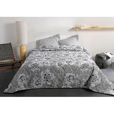 LINDER Bettüberwurf, wattiert, Motiv Blume Natur, gewebt und gefärbt in Frankreich – Farbe: Teegelb und Schwarz – Maße: 240 x 260 cm – Stoff Polyester/Baumwolle und Wattierung 100% Polyester LINDER Bettüberwurf, wattiert, Motiv Blume Natur, gewebt und gefärbt in Frankreich – Farbe: Teegelb und Schwarz – Maße: 240 x 260 cm – Stoff Polyester/Baumwolle und Wattierung 100% Polyester