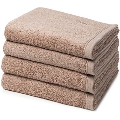 Ross 4 teiliges Frottier-Set Vita (4 X Handtuch im Set) 520 g/m2 Baumwolle Walkfrottee saugstark weich und flauschig Cappuccino Ross 4 teiliges Frottier-Set Vita (4 X Handtuch im Set) 520 g/m2 Baumwolle Walkfrottee saugstark weich und flauschig Cappuccino