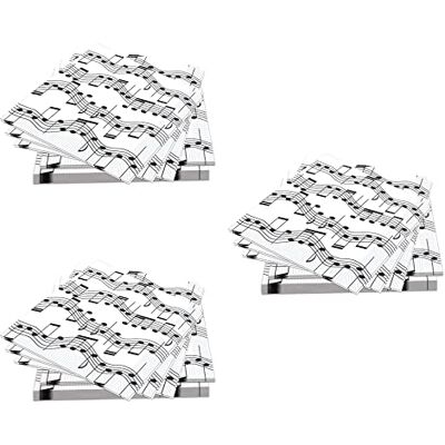 Beistle S58113AZ3 Servietten mit Musiknoten, 48 Stück, Papier, Weiß/Schwarz Beistle S58113AZ3 Servietten mit Musiknoten, 48 Stück, Papier, Weiß/Schwarz