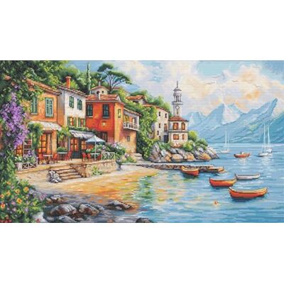 Luca-S Kreuzstich Stickpackung Varenna, Zählmuster, 50x29cm Luca-S Kreuzstich Stickpackung Varenna, Zählmuster, 50x29cm