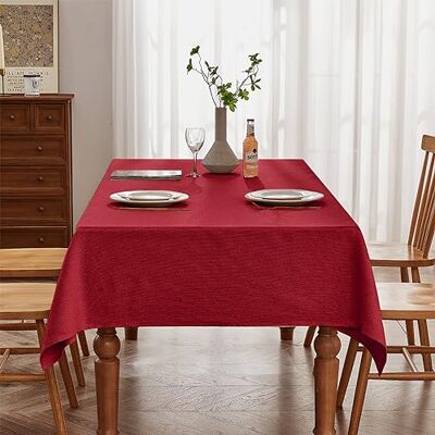 Falcon Tischdecke in Weihnachtsrot 140 x 240 cm, schmutzabweisend, mit Jacquard Rechteckig, wasserabweisend,bügelfrei, waschbar, Restaurant, Küche, Party, Dekorativ, Weihnachten, Neujahr, Café, Garten Falcon Tischdecke in Weihnachtsrot 140 x 240 cm, schmutzabweisend, mit Jacquard Rechteckig, wasserabweisend,bügelfrei, waschbar, Restaurant, Küche, Party, Dekorativ, Weihnachten, Neujahr, Café, Garten