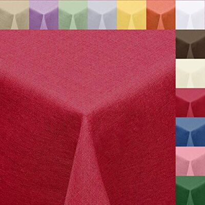 Melody Textil Tischdecke Leinen-Optik 110x110cm eckig mit Fleck-Schutz Bordeaux *abwaschbar* Farbe wählbar Melody Textil Tischdecke Leinen-Optik 110x110cm eckig mit Fleck-Schutz Bordeaux *abwaschbar* Farbe wählbar