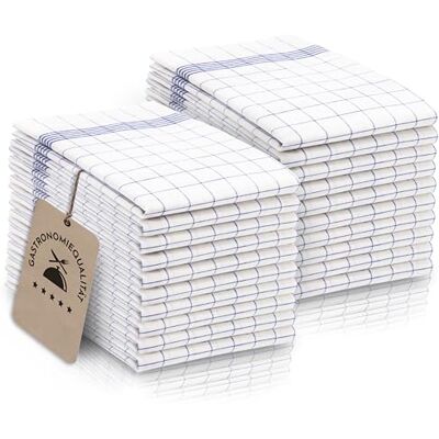 ZOLLNER 20er Set Geschirrtücher Baumwolle in 50x70 cm super saugstarke und langlebige Küchentücher waschbar bis 95°C – in blau weiß kariert Gastronomiequalität Oeko Tex® Zertifiziert ZOLLNER 20er Set Geschirrtücher Baumwolle in 50x70 cm super saugstarke und langlebige Küchentücher waschbar bis 95°C – in blau weiß kariert Gastronomiequalität Oeko Tex® Zertifiziert