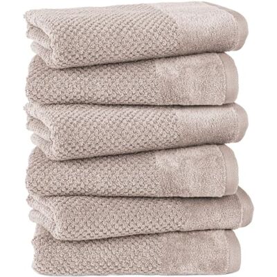 Pure Handtuch 50x100cm 6er-Pack aus 100% Baumwolle Stein Waschbar bis 60°C, trocknergeeignet weich & saugstark Pure Handtuch 50x100cm 6er-Pack aus 100% Baumwolle Stein Waschbar bis 60°C, trocknergeeignet weich & saugstark