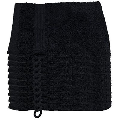 Julie Julsen 10er Pack Waschlappen 29 Farben erhältlich weich und saugstark 500gsm Öko Tex Schwarz 15 x 21 cm B-Ware Julie Julsen 10er Pack Waschlappen 29 Farben erhältlich weich und saugstark 500gsm Öko Tex Schwarz 15 x 21 cm B-Ware