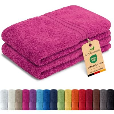 AR Line Arizona 2er Set Gästetuch 30x50 cm – 100% Baumwolle, 500 g/m², weich & saugstark, in Farbe: Pink AR Line Arizona 2er Set Gästetuch 30x50 cm – 100% Baumwolle, 500 g/m², weich & saugstark, in Farbe: Pink