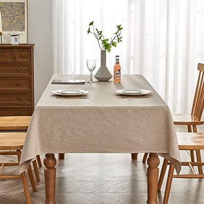 Falcon Tischdecke in Beige 140 x 240 cm, schmutzabweisend, mit Jacquard Rechteckig, wasserabweisend,bügelfrei, waschbar, Restaurant, Küche, Party, Dekorativ, Weihnachten, Neujahr, Café, Garten Falcon Tischdecke in Beige 140 x 240 cm, schmutzabweisend, mit Jacquard Rechteckig, wasserabweisend,bügelfrei, waschbar, Restaurant, Küche, Party, Dekorativ, Weihnachten, Neujahr, Café, Garten