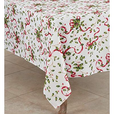 SARO LIFESTYLE Holiday Collection Weihnachtstischdecke mit Stechpalme und Schleife, 178 x 177,8 cm, mehrfarbig SARO LIFESTYLE Holiday Collection Weihnachtstischdecke mit Stechpalme und Schleife, 178 x 177,8 cm, mehrfarbig