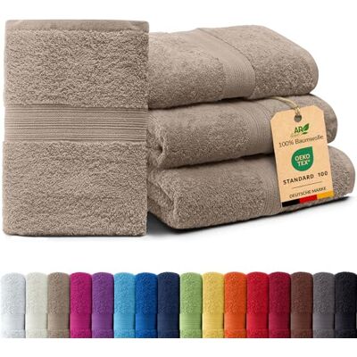 AR Line Arizona 4er Set Badetücher 100x150 cm – 100% Baumwolle, 500 g/m², weich & saugstark in Farbe: Sand AR Line Arizona 4er Set Badetücher 100x150 cm – 100% Baumwolle, 500 g/m², weich & saugstark in Farbe: Sand