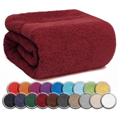 NatureMark SAUNATUCH/Badetuch – Premium Qualität 80x200cm – Sauna-Handtuch 100% Baumwolle – Farbe: Bordeaux Rot NatureMark SAUNATUCH/Badetuch – Premium Qualität 80x200cm – Sauna-Handtuch 100% Baumwolle – Farbe: Bordeaux Rot